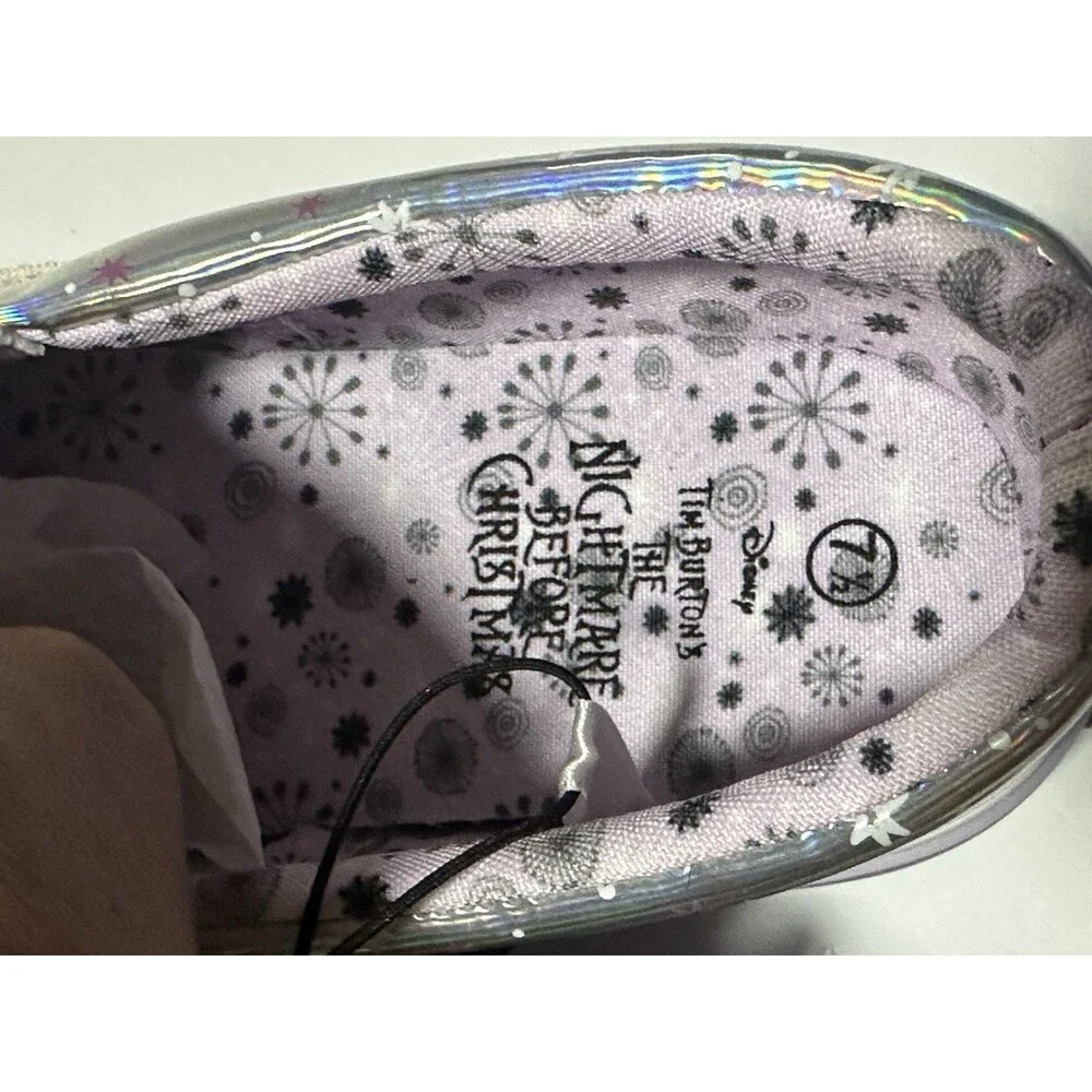 Nightmare Before Christmas Jack and Sally Slip On Sneakers 7 1/2